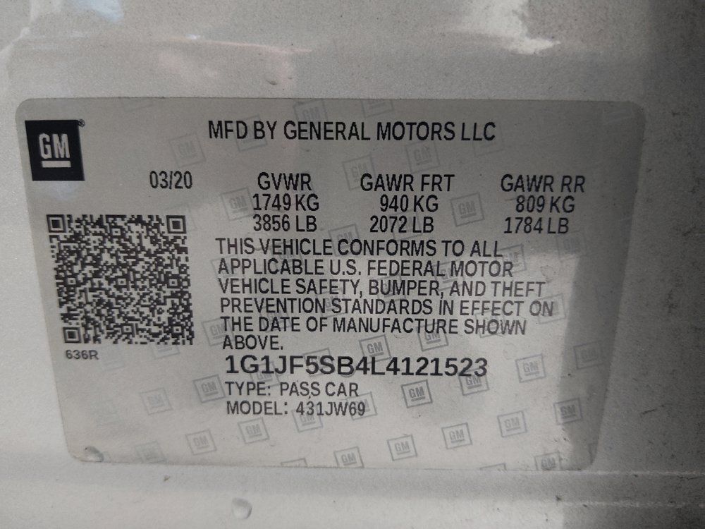 Used 2020 Chevrolet Sonic Premier FWD image 33