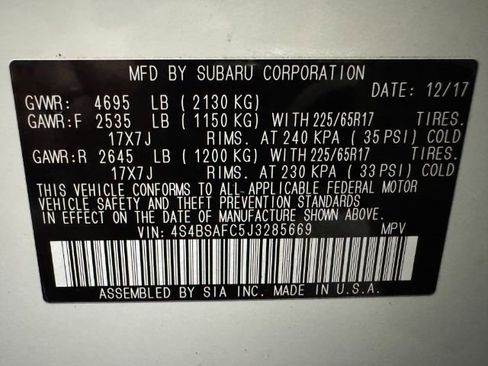 Used 2018 Subaru Outback 2.5i Premium image 19