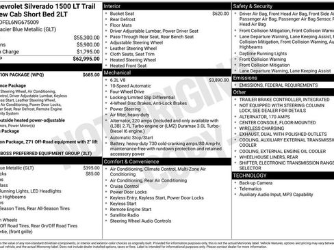 Certified 2022 Chevrolet Silverado 1500 LT Trail Boss w/ Protection Package image 30