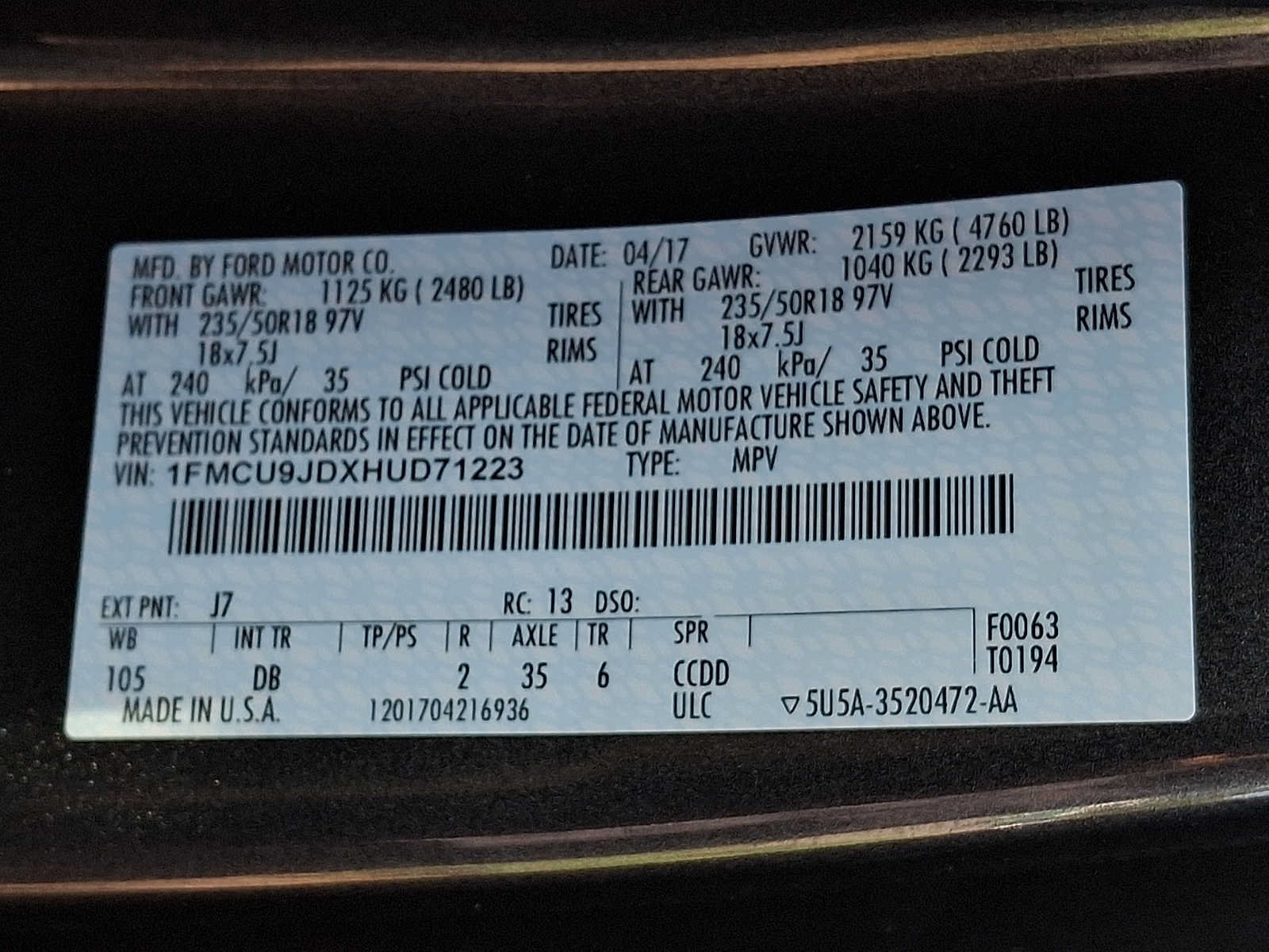 Used 2017 Ford Escape Titanium AWD/4WD image 26