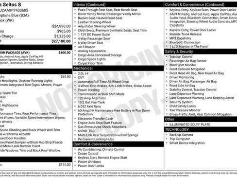 Used 2023 Kia Seltos S w/ Navigation Package AWD/4WD image 5