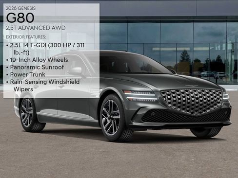 New 2026 Genesis G80 2.5T Advanced AWD/4WD image 3
