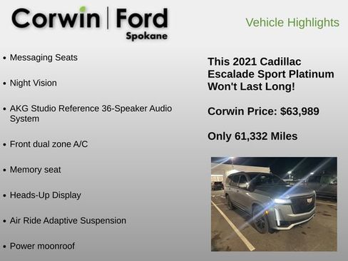 Used 2021 Cadillac Escalade Sport Platinum image 6
