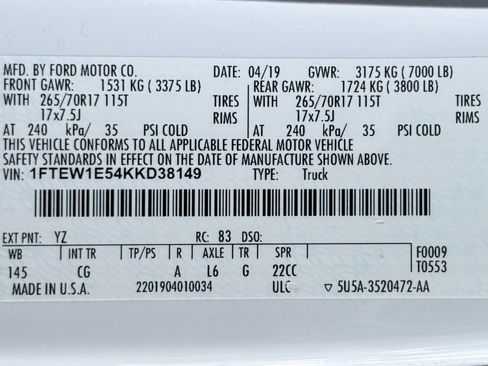 Used 2019 Ford F150 XL w/ Equipment Group 101A Mid AWD/4WD image 47
