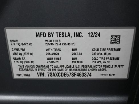 Used 2025 Tesla Model X AWD/4WD image 8