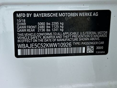 Used 2019 BMW 540i w/ Executive Package RWD image 33