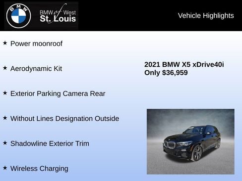 Used 2021 BMW X5 xDrive40i w/ M Sport Package image 24