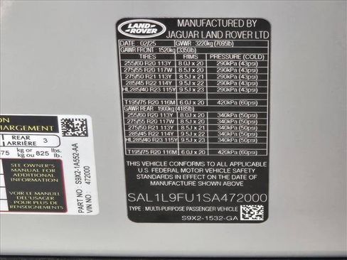 Certified 2025 Land Rover Range Rover Sport Dynamic SE image 25