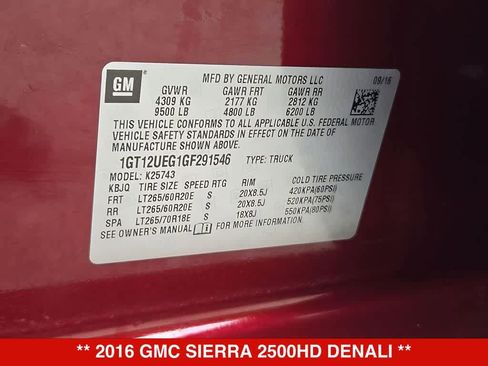 Used 2016 GMC Sierra 2500 Denali w/ Driver Alert Package AWD/4WD image 40