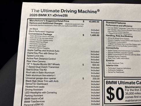 Used 2026 BMW X1 xDrive28i w/ Convenience Package image 35