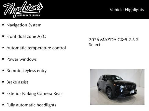 New 2026 MAZDA CX-5 Select AWD/4WD image 15