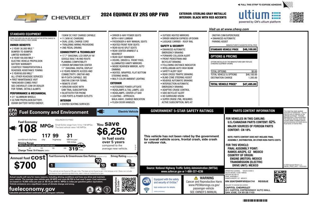 Used 2024 Chevrolet Equinox EV RS FWD image 3