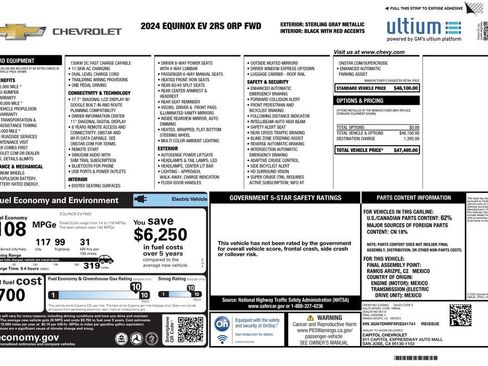 Used 2024 Chevrolet Equinox EV RS FWD image 3