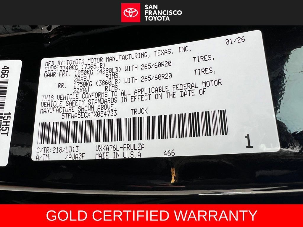 Certified 2026 Toyota Tundra Limited w/ Nightshade Package AWD/4WD image 40