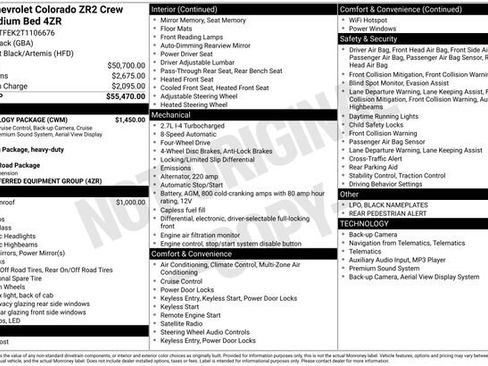 New 2026 Chevrolet Colorado ZR2 w/ Technology Package AWD/4WD image 5