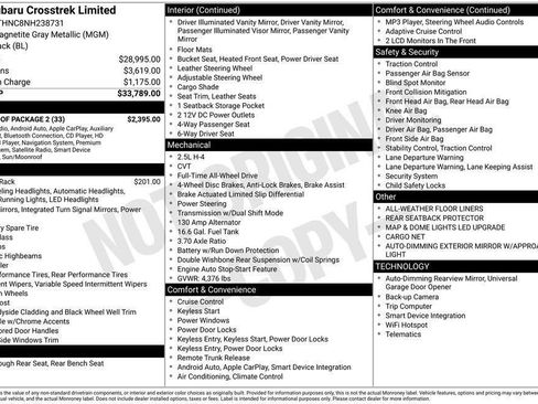 Used 2022 Subaru Crosstrek 2.5i Limited w/ Moonroof Package 2 image 37