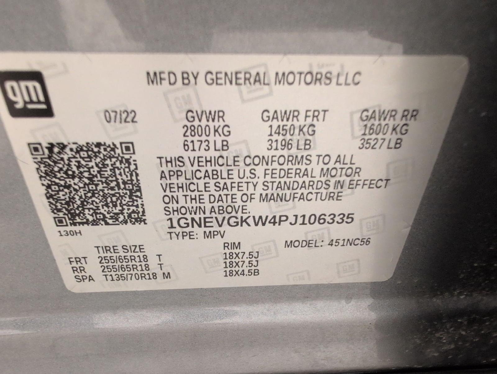 Certified 2023 Chevrolet Traverse LT w/ LPO, Floor Liner Package AWD/4WD image 28