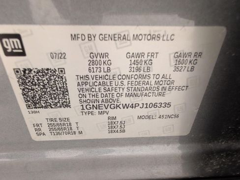 Certified 2023 Chevrolet Traverse LT w/ LPO, Floor Liner Package AWD/4WD image 28