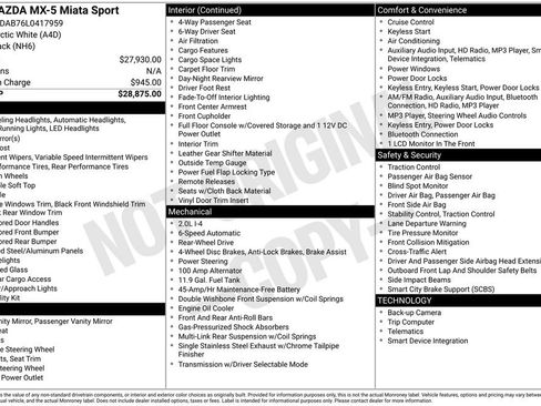 Used 2020 MAZDA MX-5 Miata Sport image 35