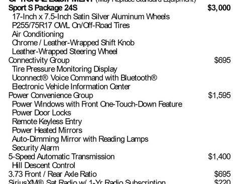 Used 2017 Jeep Wrangler Sport S AWD/4WD image 74