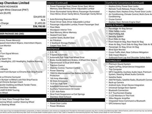 Used 2019 Jeep Cherokee Limited AWD/4WD image 6