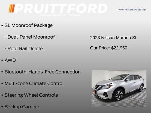 Used 2023 Nissan Murano SL w/ SL Moonroof Package image 7