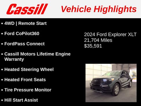 Used 2024 Ford Explorer XLT w/ Equipment Group 202A AWD/4WD image 3