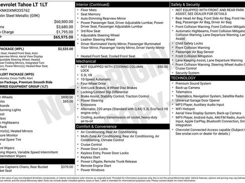 Used 2022 Chevrolet Tahoe LT w/ Luxury Package AWD/4WD image 37