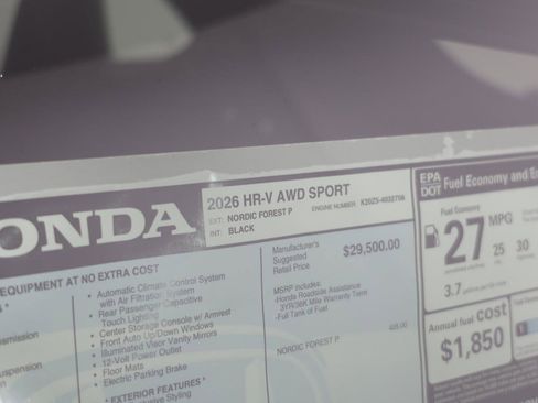 New 2026 Honda HR-V Sport image 25