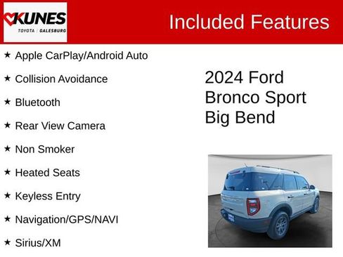 Used 2024 Ford Bronco Sport Big Bend w/ Convenience Package AWD/4WD image 2