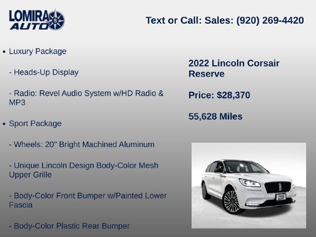 Used 2022 Lincoln Corsair Reserve w/ Equipment Group 201A AWD/4WD image 21