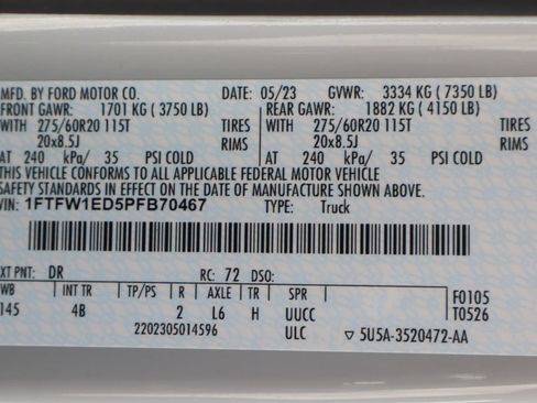Used 2023 Ford F150 XLT w/ Equipment Group 302A High AWD/4WD image 64