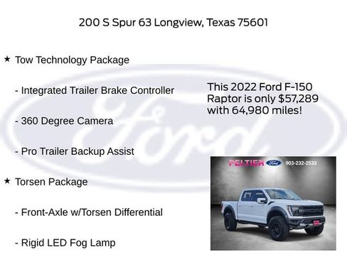 Certified 2022 Ford F150 Raptor w/ Equipment Group 801A High AWD/4WD image 6