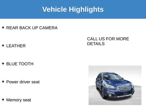 Used 2015 Subaru Outback 2.5i Limited AWD/4WD image 7