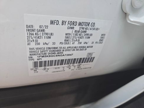Used 2022 Ford Explorer ST w/ Equipment Group 401A AWD/4WD image 14
