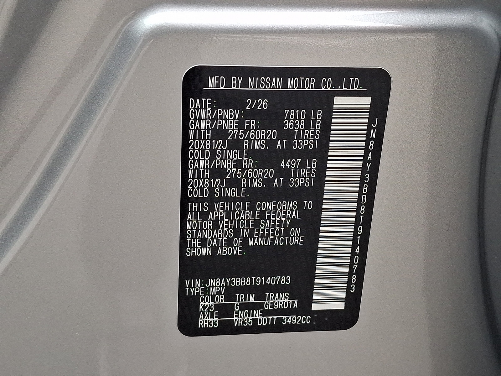 New 2026 Nissan Armada SL w/ Captain's Chari Seat Package AWD/4WD image 20