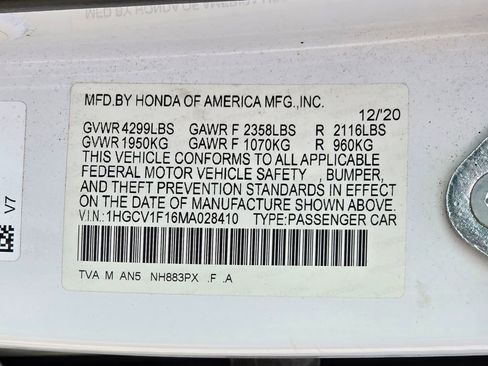 Used 2021 Honda Accord LX image 52