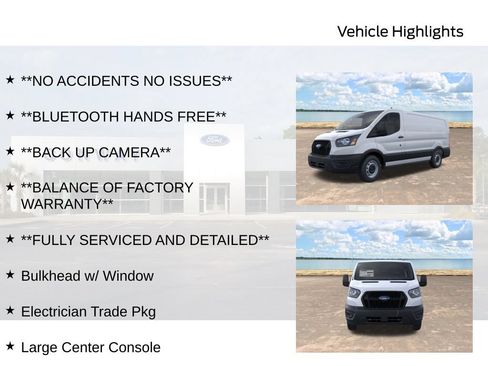 Certified 2025 Ford Transit 150 Low Roof w/ Electrician Trade Package RWD image 6
