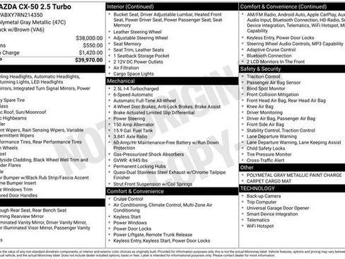 Used 2024 MAZDA CX-50 AWD 2.5 Turbo image 34