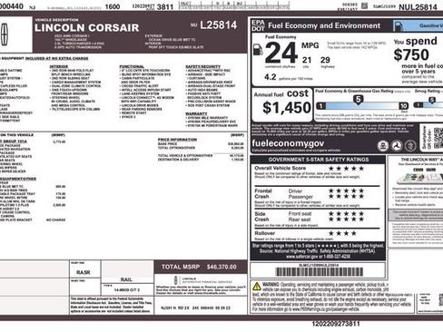 Used 2022 Lincoln Corsair AWD w/ Equipment Group 101A image 20