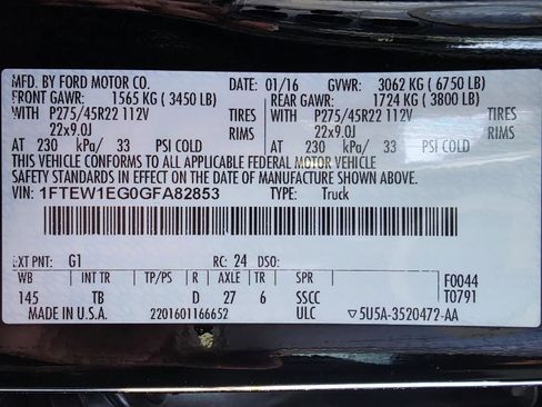 Used 2016 Ford F150 Limited w/ Trailer Tow Package image 57