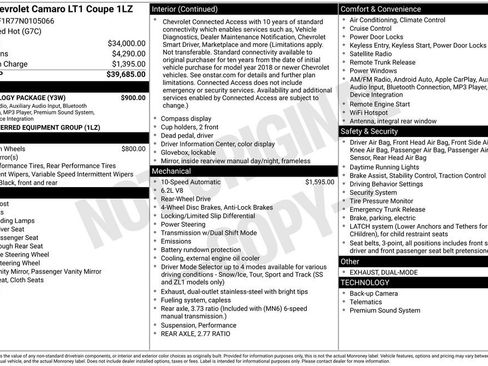 Used 2022 Chevrolet Camaro LT w/ Technology Package image 34