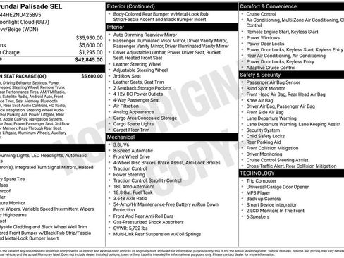 Used 2022 Hyundai Palisade SEL w/ 8P Bench Seat Package FWD image 37
