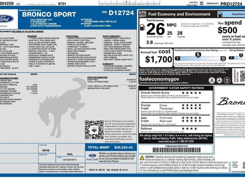 Used 2023 Ford Bronco Sport Heritage w/ Heritage Convenience Package image 2