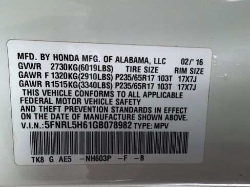 Used 2016 Honda Odyssey EX-L image 34