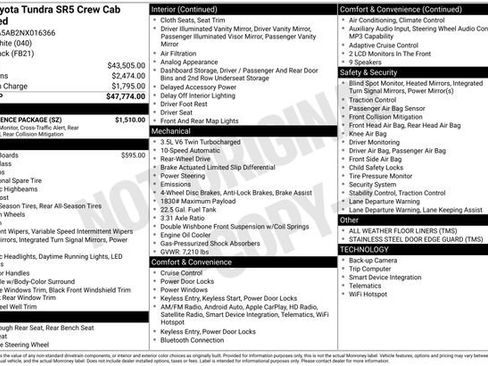 Used 2022 Toyota Tundra SR5 w/ Convenience Package RWD image 17