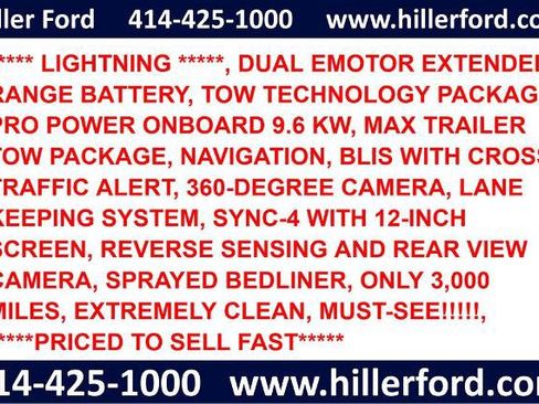 Certified 2022 Ford F150 Lightning XLT w/ Tow Technology Package AWD/4WD image 2