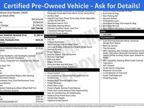 Used 2023 Volkswagen Atlas SE w/ Panoramic Sunroof Package AWD/4WD image 7