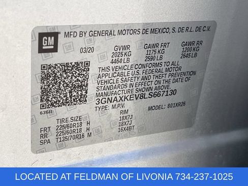 Certified 2020 Chevrolet Equinox LT FWD image 33