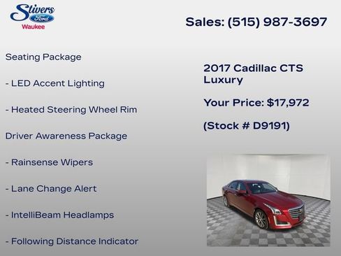 Used 2017 Cadillac CTS Luxury AWD/4WD image 22